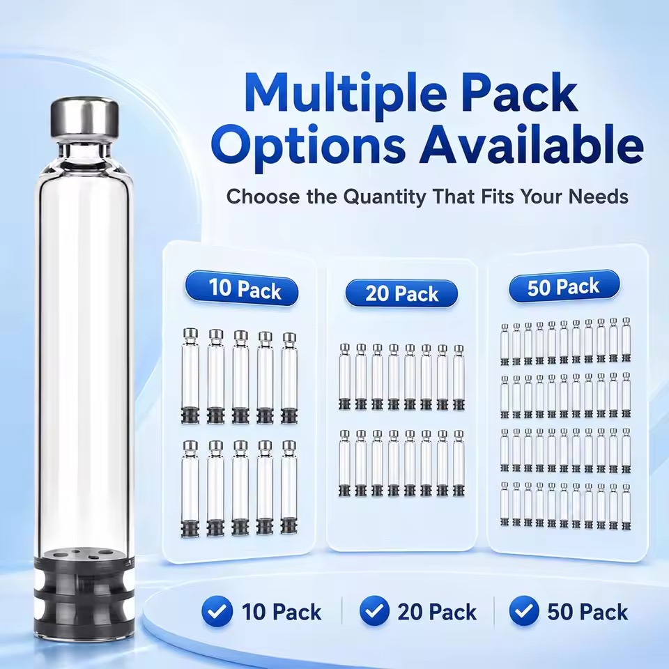 Clear pen cartridges — 10, 20 or 50 pack