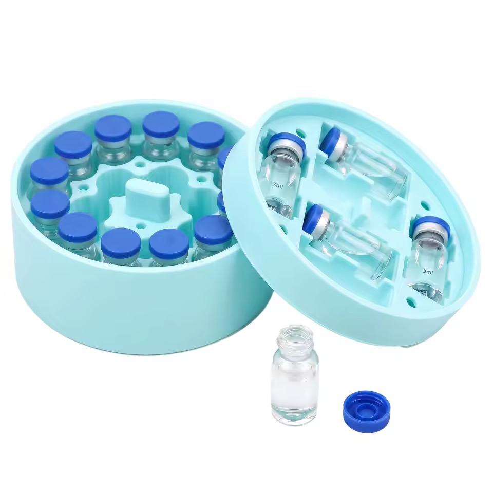 Round medication vial organiser